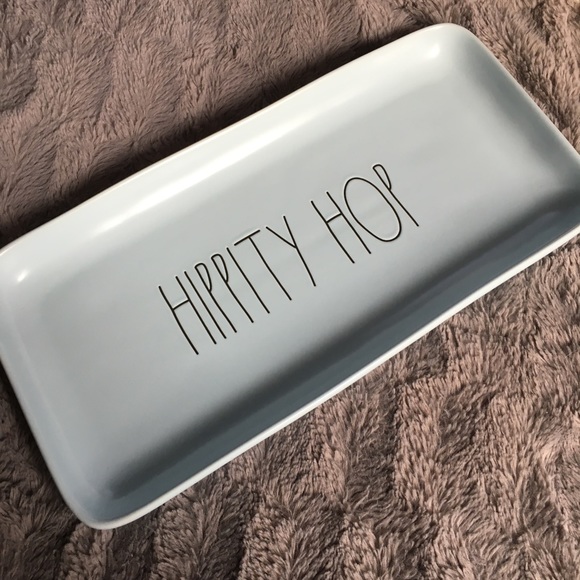 🆕 Rae Dunn Light Blue HIPPITY HOP Easter Platter - Picture 2 of 8